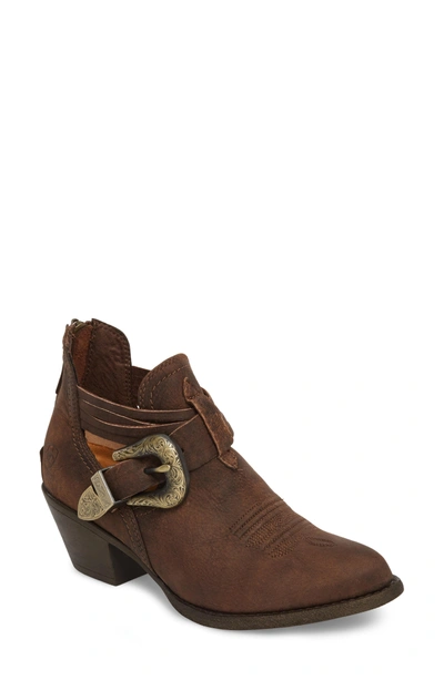 Ariat Dulce Bootie In Distressed Brown Leather