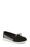 Sperry Oasis Boat Shoe In Black Chambray Canvas