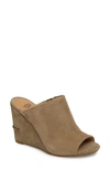 Ugg Lively Wedge Slide Sandal In Antelope Suede