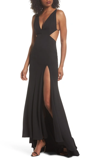 Fame And Partners Nikita Gown In Black