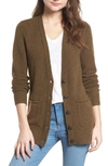 Madewell Cozy Boyfriend Cardigan In Heather Elm