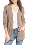 Madewell Cozy Boyfriend Cardigan In Heather Stone