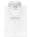Calvin Klein Men's Slim-fit Stretch Dress Shirt, Online Exclusive Created For Macy's In White