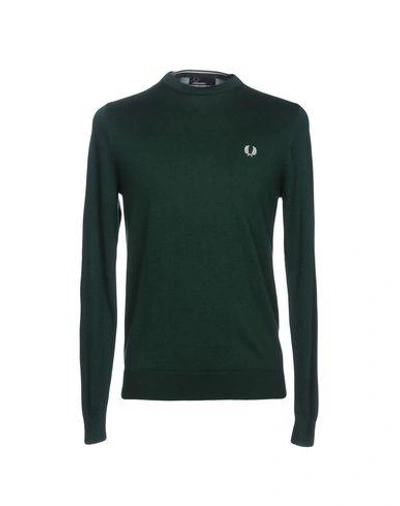 Fred Perry Sweaters In Dark Green