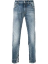 Dolce & Gabbana Distressed Slim Fit Jeans In Blue