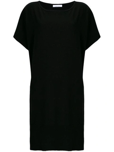 Jean Paul Knott Plain T-shirt Dress - Black