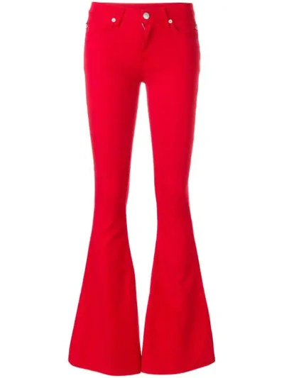 Alyx Flared Cotton Denim Jeans In Red