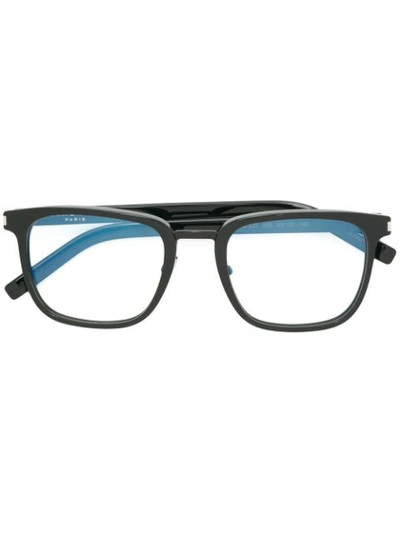 Saint Laurent Square Framed Glasses In Black