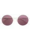 Mcq By Alexander Mcqueen Round Frame Sunglasses In White