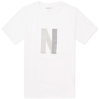 Norse Projects Niels Layer Logo Tee In White