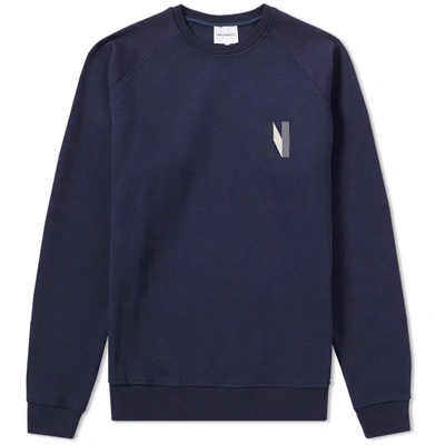 Norse Projects Ketel Multi N Logo Crew In Blue