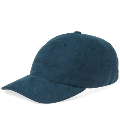 Norse Projects Fake Suede Sports Cap In Blue