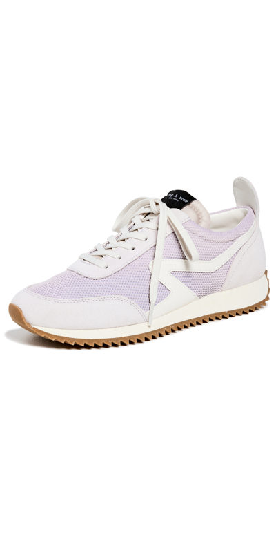 Rag & Bone Mixed Leather Retro Runner Sneakers In Lilac