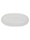 Vietri Cucina Fresca Narrow Oval Platter In Bianco