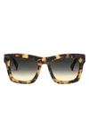 Electric Crasher 54mm Rectangle Sunglasses In Matte Tort/ Black Gradient