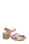 Cloud Shine Block Heel Sandal In Fire Clochs