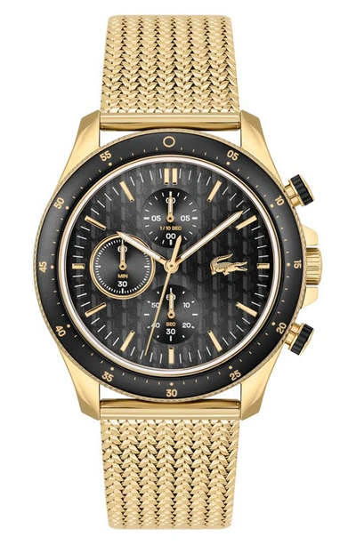 Lacoste Men's Neoheritage Gold-tone Mesh Bracelet Watch 42mm