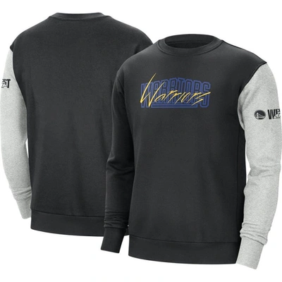 Nike Golden State Warriors Courtside  Men's Nba Fleece Sweatshirt In Black