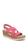 Bzees Radiant Wedge Strappy Sandal In Pink