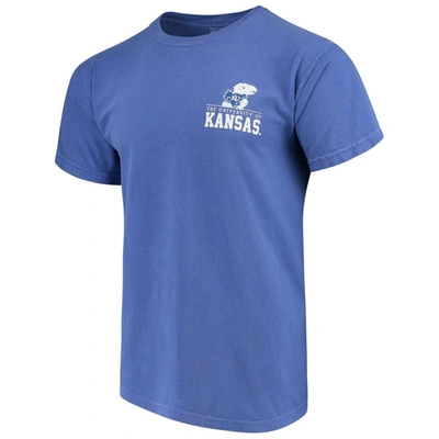 Image One Royal Kansas Jayhawks Comfort Colors Campus Icon T-shirt