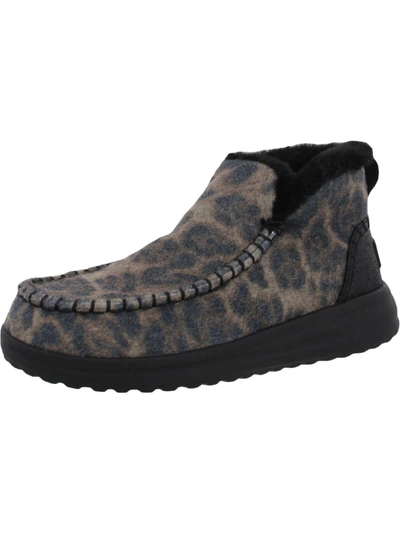 Hey Dude Denny Womens Lined Slip On Ankle Boots In Multi