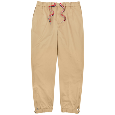 Moncler Drawstring Straight Leg Trousers In Camel