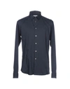 Grey Daniele Alessandrini Shirts In Dark Blue
