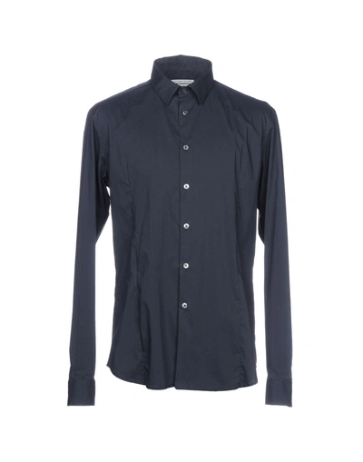 Grey Daniele Alessandrini Shirts In Dark Blue