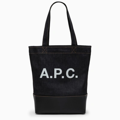 Apc Blue Denim Tote Bag With Logo
