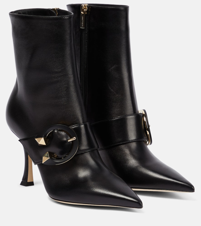 Jimmy Choo Magik Leather Ankle Boots In Black