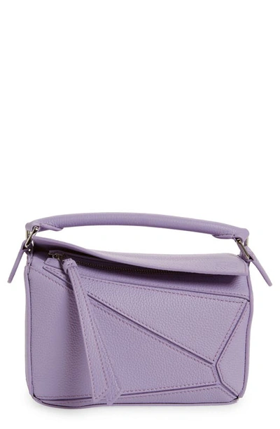 Loewe Puzzle Mini Crossbody Bag In Violet