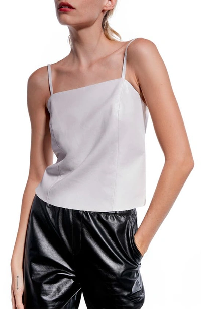 As By Df Penny Recycled Leather Blend Camisole In White