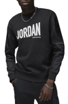 Jordan Men's  Flight Mvp Graphic Fleece Crew-neck Sweatshirt In Black