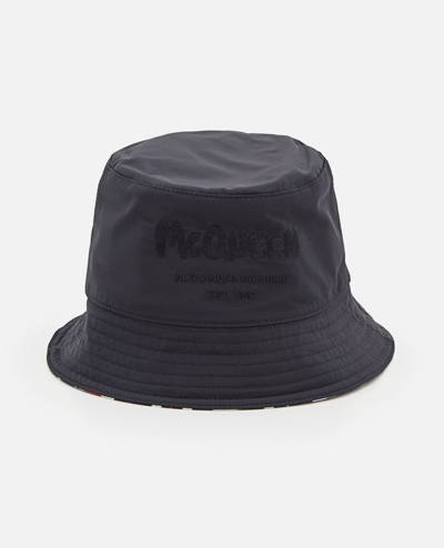 Alexander Mcqueen Reversible Bucket Hat In Black