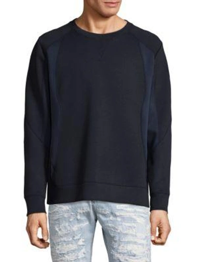 Diesel Black Gold Pieced Sweatshirt In Black Navy