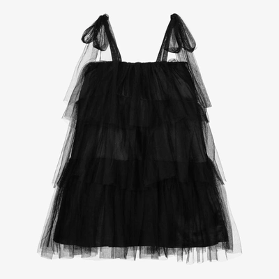 The Tiny Universe Kids' Girls Black Tulle Dress