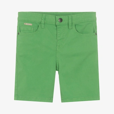 Mayoral Kids' Boys Green Cotton Shorts