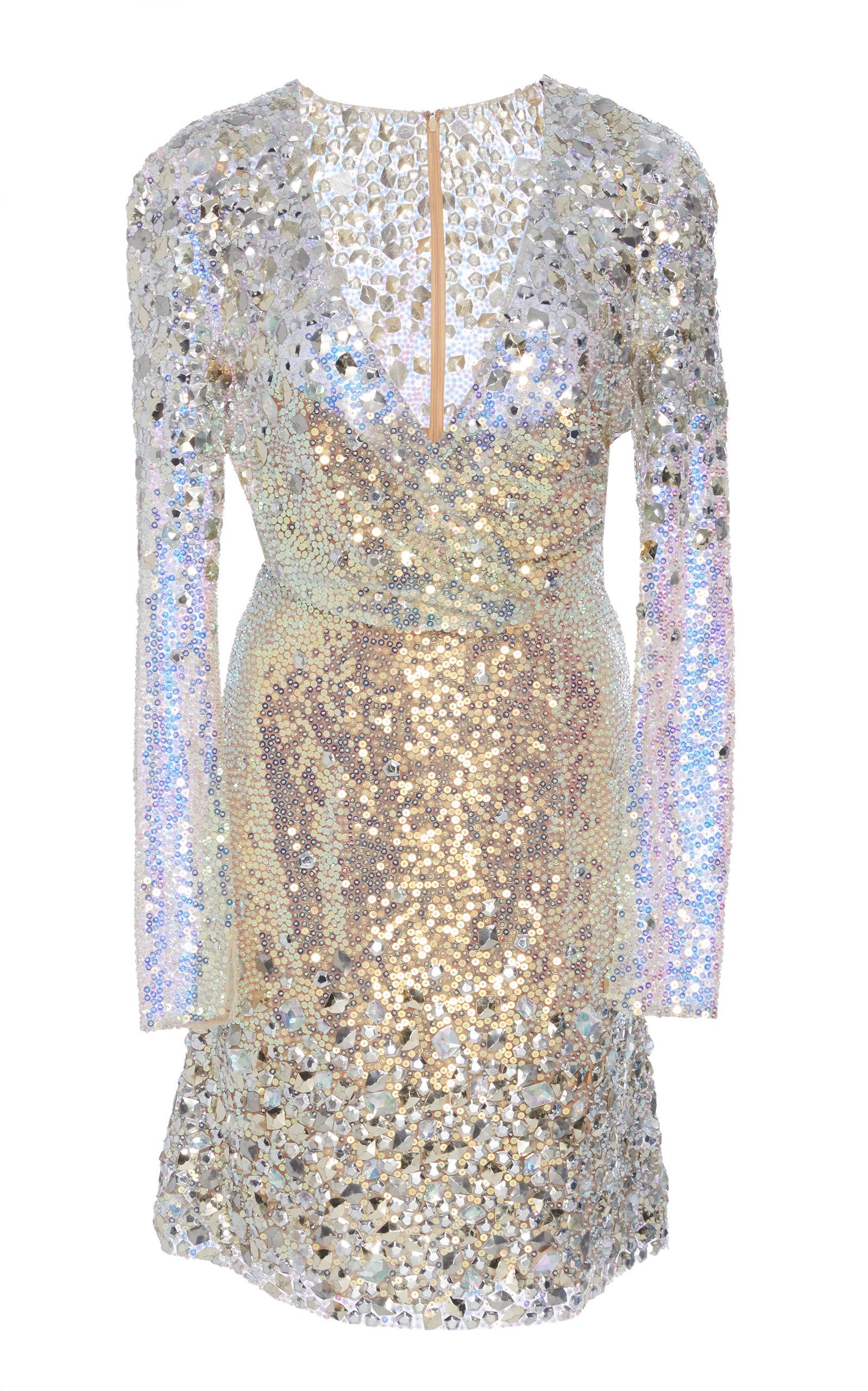 Jenny Packham Cosmo Sequin Dress In Metallic | ModeSens