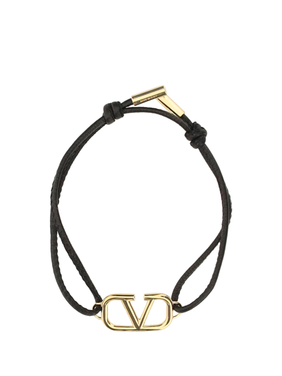 Valentino Garavani Vlogo Bracelet In Nero