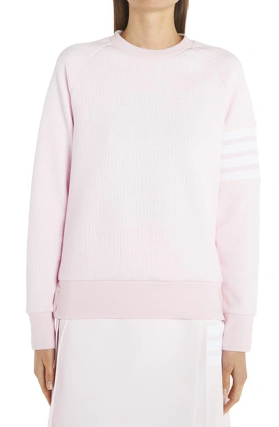 Thom Browne 4-bar Stripe Raglan-sleeve Jumper In Pink