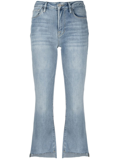 Frame Cropped-leg Jeans In Blue