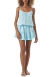 Melissa Odabash Karen Cover-up Minidress In Sky/ White