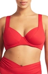 Sea Level Essentials C- & D-cup Underwire Bikini Top In Red