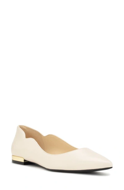 Nine West Lovlady Pointed Toe Flat In White
