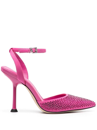 Michael Kors Imani Pump Pumps In Fabric With Crystals In Fuchsia