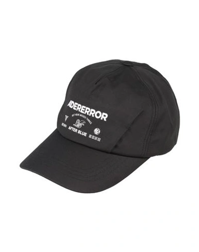 Ader Error Black Baseball Cap With Patches