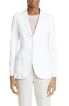 Eleventy Single Breasted Blazer In White