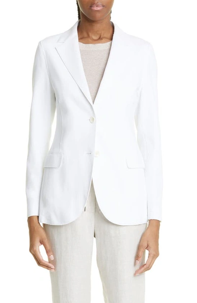 Eleventy Single Breasted Blazer In 00 - White