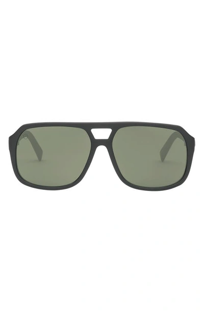 Electric Dude 48mm Small Polarized Aviator Sunglasses In Matte Black/ Grey Polar