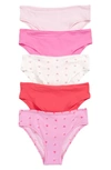 Skims Fits Everybody Assorted 5-pack Cheeky Briefs In Petal Multi